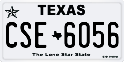 TX license plate CSE6056
