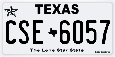 TX license plate CSE6057