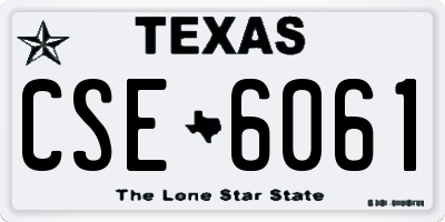 TX license plate CSE6061