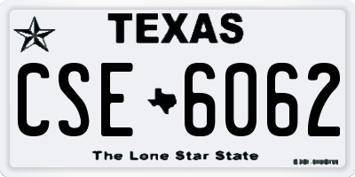 TX license plate CSE6062