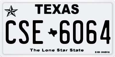 TX license plate CSE6064