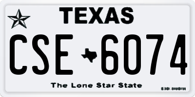 TX license plate CSE6074