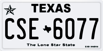 TX license plate CSE6077