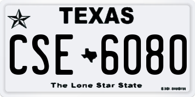 TX license plate CSE6080