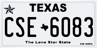 TX license plate CSE6083