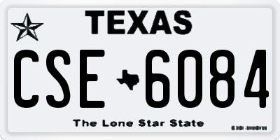 TX license plate CSE6084