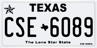 TX license plate CSE6089