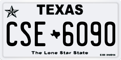 TX license plate CSE6090