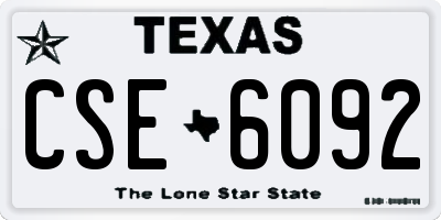 TX license plate CSE6092