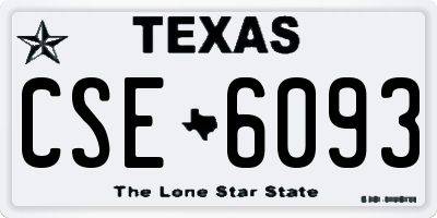 TX license plate CSE6093