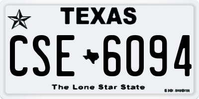 TX license plate CSE6094