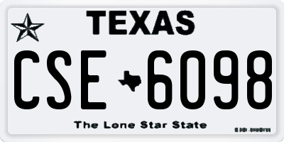 TX license plate CSE6098
