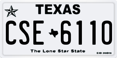 TX license plate CSE6110