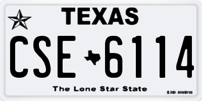 TX license plate CSE6114