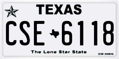 TX license plate CSE6118