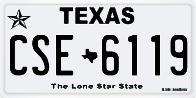 TX license plate CSE6119