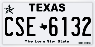 TX license plate CSE6132