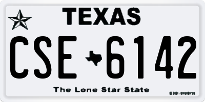 TX license plate CSE6142