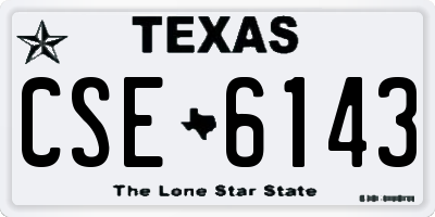 TX license plate CSE6143