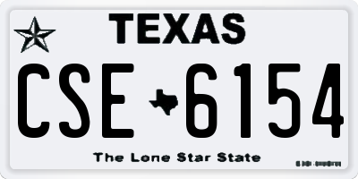 TX license plate CSE6154