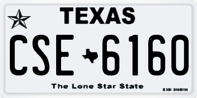 TX license plate CSE6160