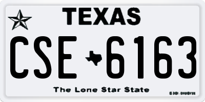 TX license plate CSE6163