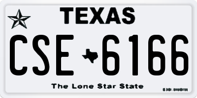TX license plate CSE6166