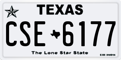 TX license plate CSE6177