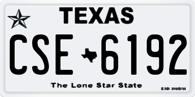 TX license plate CSE6192