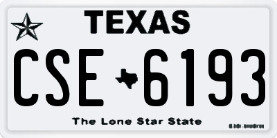 TX license plate CSE6193