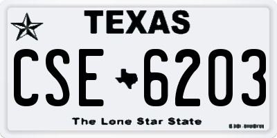 TX license plate CSE6203