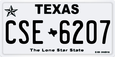 TX license plate CSE6207