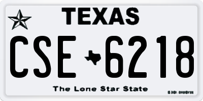 TX license plate CSE6218