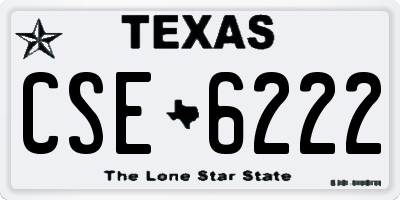 TX license plate CSE6222