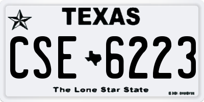 TX license plate CSE6223