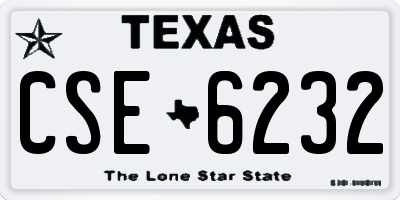TX license plate CSE6232