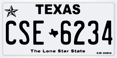 TX license plate CSE6234