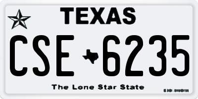 TX license plate CSE6235