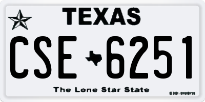 TX license plate CSE6251