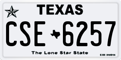 TX license plate CSE6257