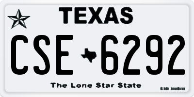 TX license plate CSE6292