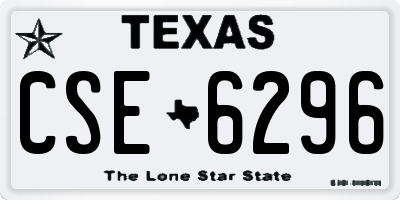 TX license plate CSE6296