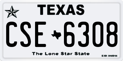 TX license plate CSE6308