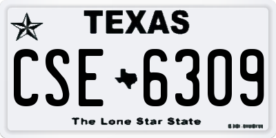 TX license plate CSE6309