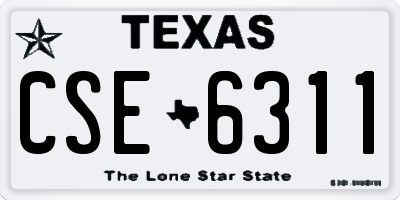 TX license plate CSE6311