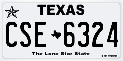TX license plate CSE6324