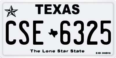 TX license plate CSE6325