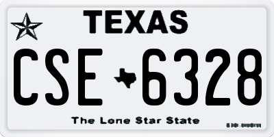 TX license plate CSE6328