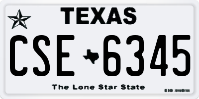 TX license plate CSE6345