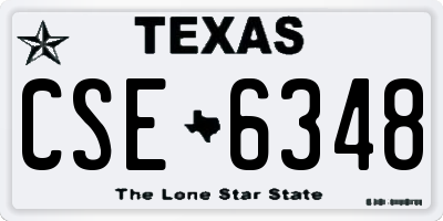 TX license plate CSE6348